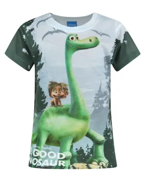 The Good Dinosaur Arlo and Spot Sublimation Girl's Short Sleeve T-Shirt