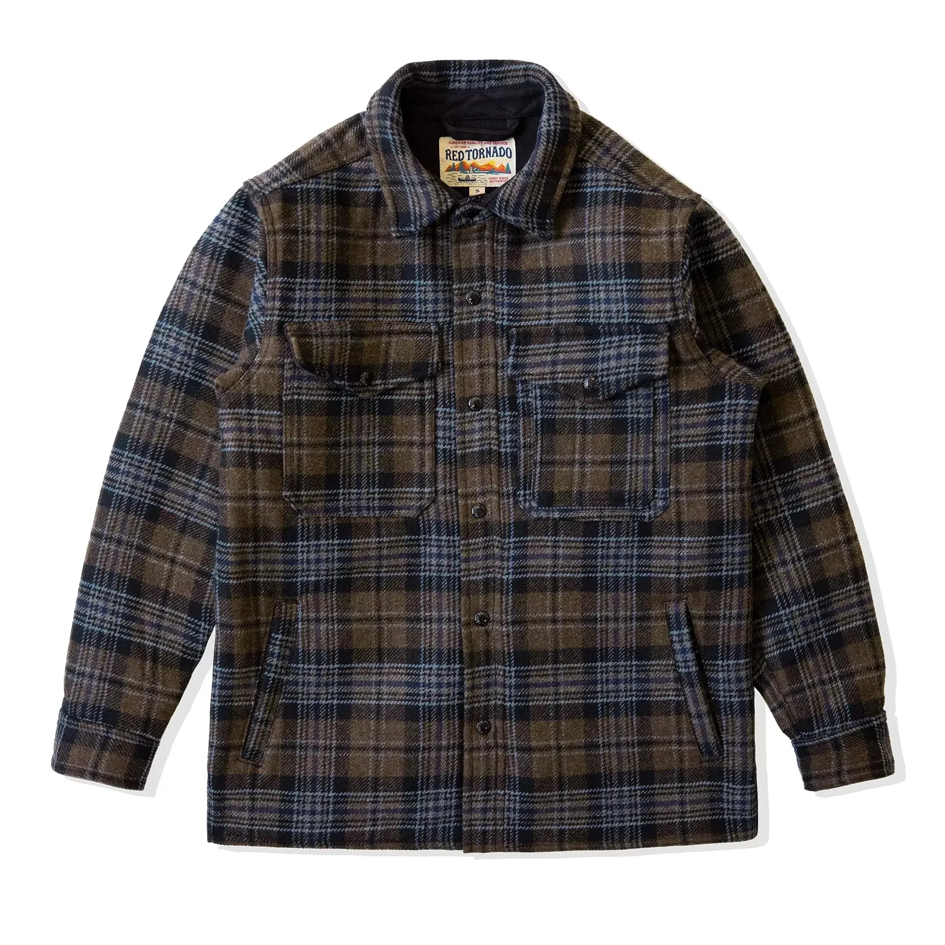 Thick Woolen Plaid Jac-Shirt Flannel Jacket - Men's Casual