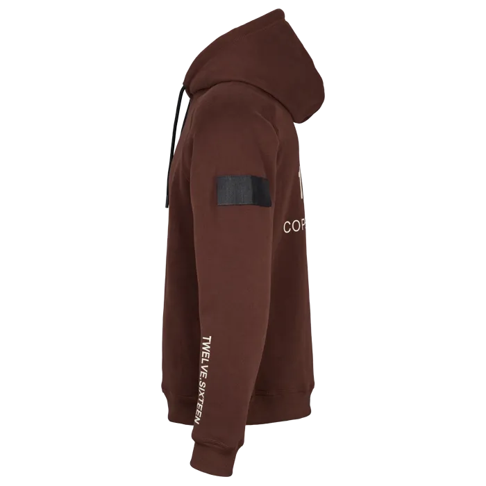 Twelve Sixteen Hoodie D. Brown 100% Cotten