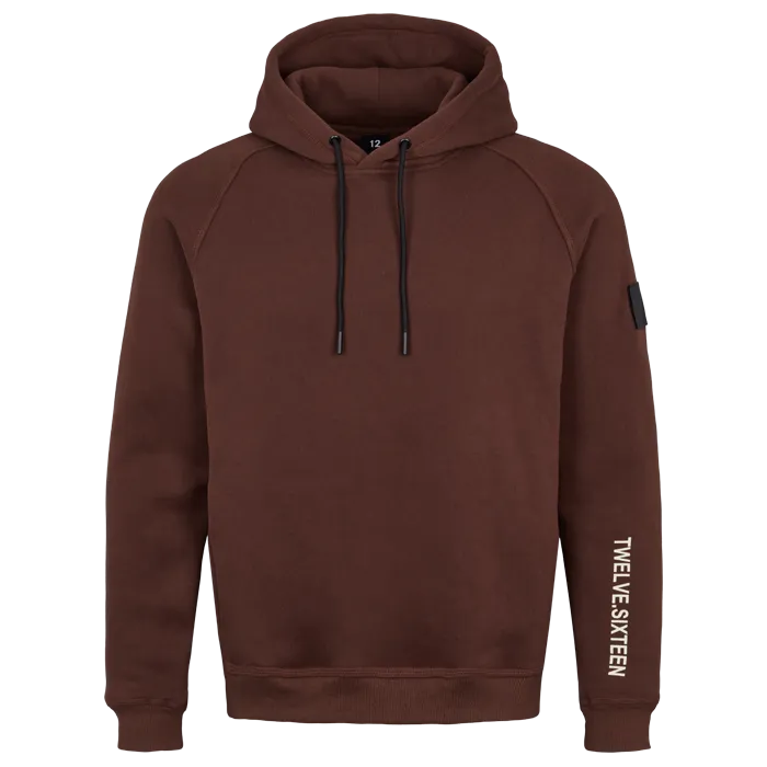 Twelve Sixteen Hoodie D. Brown 100% Cotten