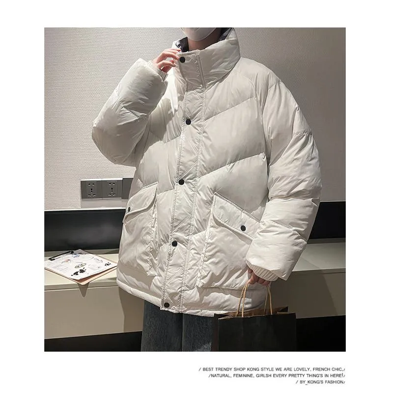 Warmth Trendy Versatile Plus Stand-Up Collar Puffer Jacket