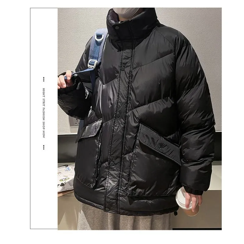 Warmth Trendy Versatile Plus Stand-Up Collar Puffer Jacket