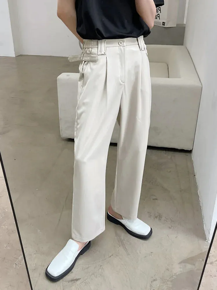 WIAOFELLAS  -  Casual Men's Pants Korean Fashion New Spring Summer Streetwear Pleated Temperament Loose Wide Leg Trousers 2A1902