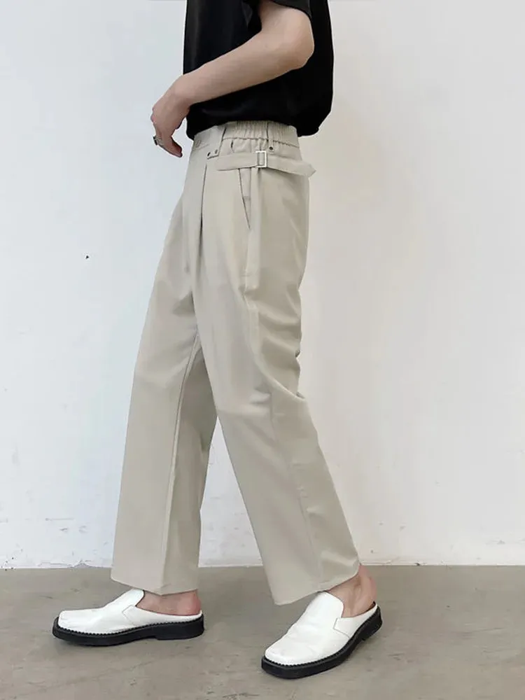 WIAOFELLAS  -  Casual Men's Pants Korean Fashion New Spring Summer Streetwear Pleated Temperament Loose Wide Leg Trousers 2A1902