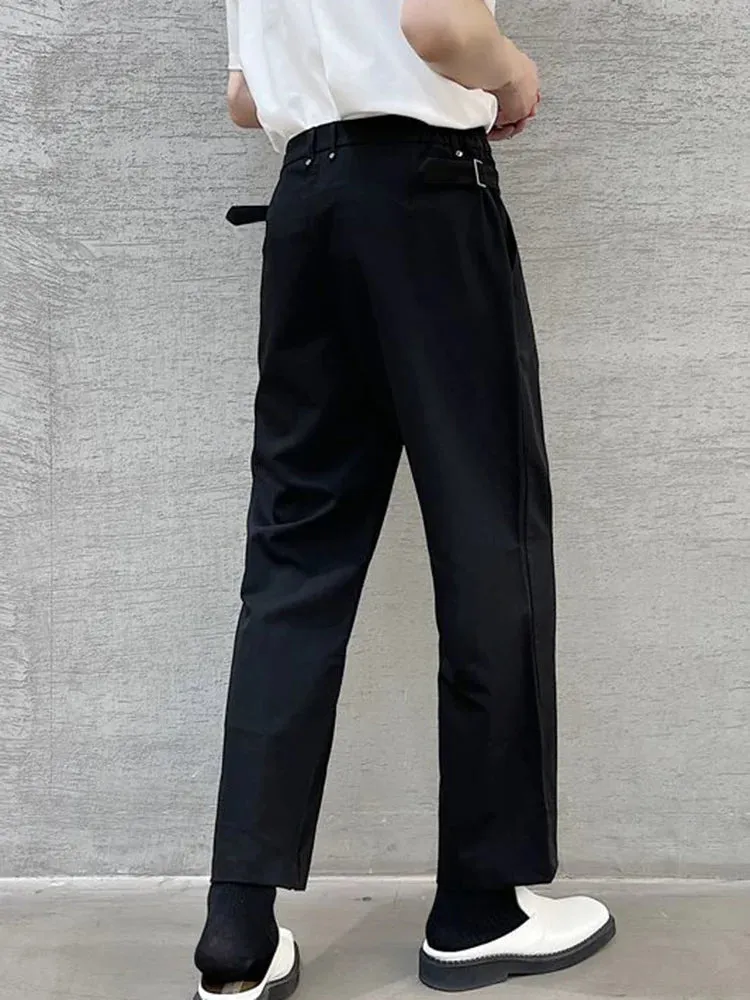 WIAOFELLAS  -  Casual Men's Pants Korean Fashion New Spring Summer Streetwear Pleated Temperament Loose Wide Leg Trousers 2A1902