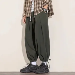 Wiaofellas  -  Men Boy Linen Cotton Pants Summer Thin Breathable Casual Loose Size Harem Pants Bloomers Male Long Hip Hop Haroun Trousers