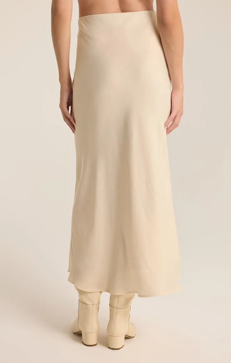 Z SUPPLY Europa Luxe Sheen Midi Skirt - More Colors Available